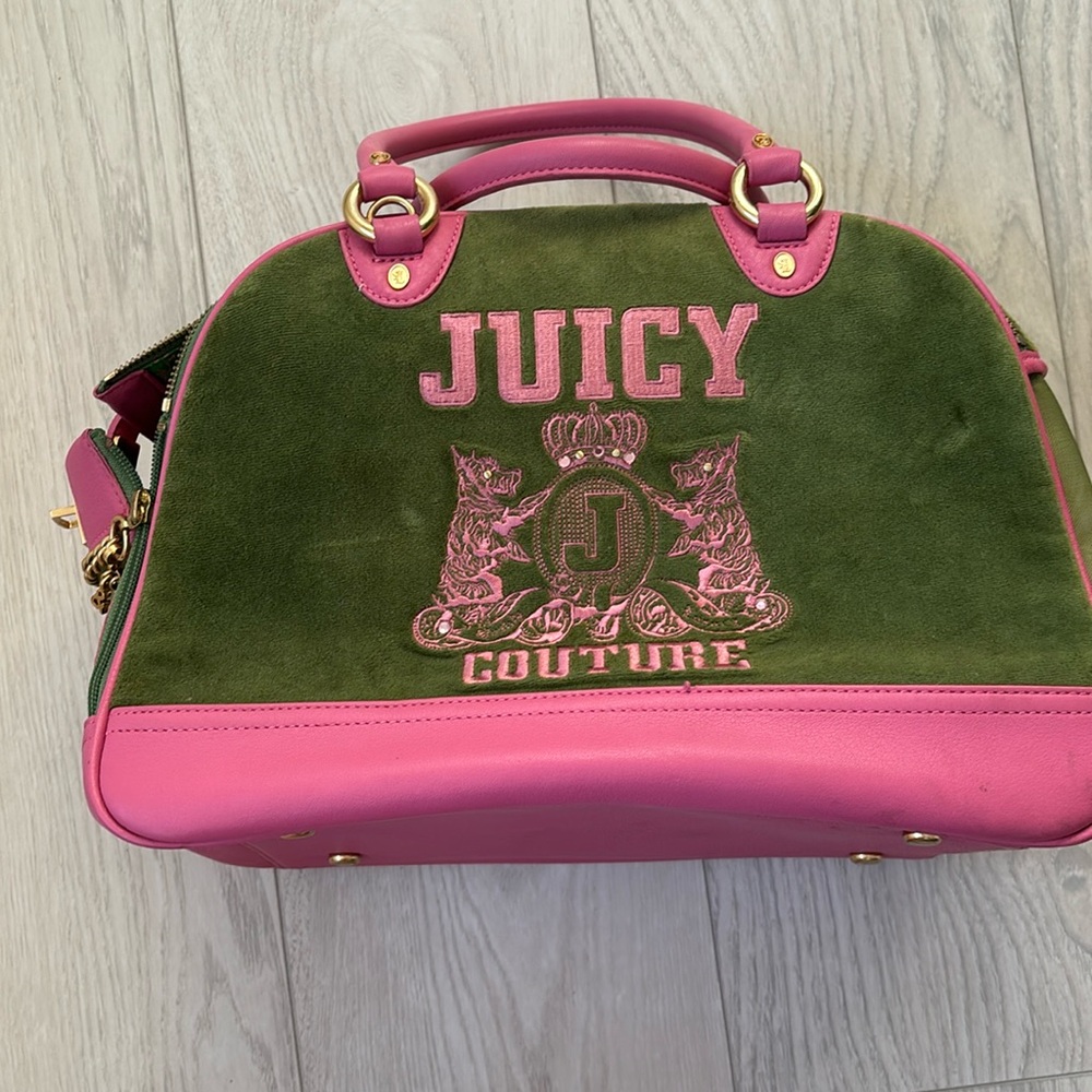 Juicy Couture Green and Pink Dog Carrier